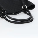 GUCCI GG Canvas Tote Bag Black Silver 115015 Auth yk19501-7
