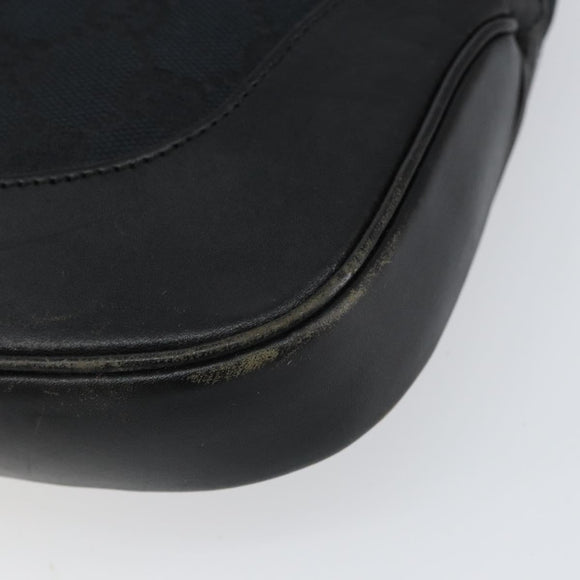 GUCCI GG Canvas Jackie Shoulder Bag Black Silver 001 3306 Auth yk19505