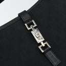 GUCCI GG Canvas Jackie Shoulder Bag Black Silver 001 3306 Auth yk19505-15
