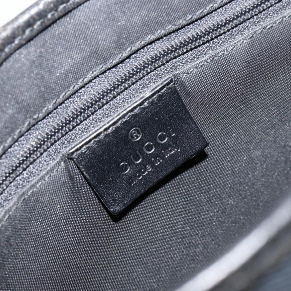 GUCCI GG Canvas Jackie Shoulder Bag Black Silver 001 3306 Auth yk19505