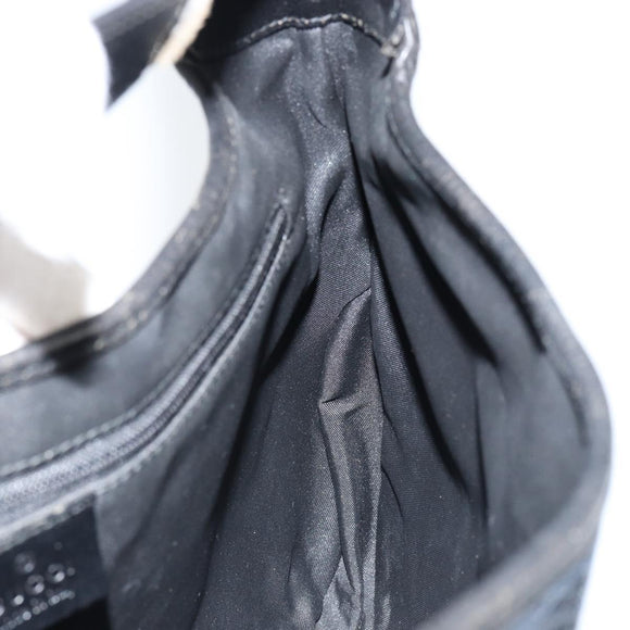 GUCCI GG Canvas Jackie Shoulder Bag Black Silver 001 3306 Auth yk19505