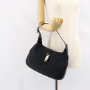 GUCCI GG Canvas Jackie Shoulder Bag Black Silver 001 3306 Auth yk19505-23