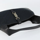 GUCCI GG Canvas Jackie Shoulder Bag Black Silver 001 3306 Auth yk19505-6