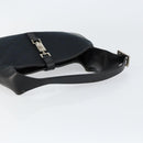 GUCCI GG Canvas Jackie Shoulder Bag Black Silver 001 3306 Auth yk19505-7