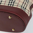 BURBERRY Nova Check Tote Bag Canvas Beige Gold Auth yk19514-9