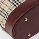 BURBERRY Nova Check Tote Bag Canvas Beige Gold Auth yk19514-14