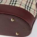 BURBERRY Nova Check Tote Bag Canvas Beige Gold Auth yk19514-15