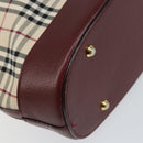 BURBERRY Nova Check Tote Bag Canvas Beige Gold Auth yk19514-16