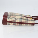 BURBERRY Nova Check Tote Bag Canvas Beige Gold Auth yk19514-3