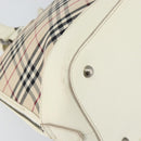 BURBERRY Nova Check Hand Bag Canvas Beige Auth yk19515-13