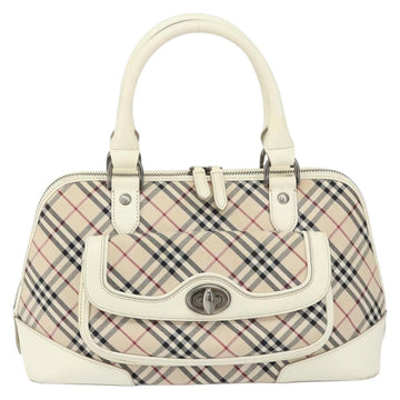 BURBERRY Nova Check Hand Bag Canvas Beige Auth yk19515 - 0