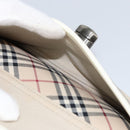 BURBERRY Nova Check Hand Bag Canvas Beige Auth yk19515-22