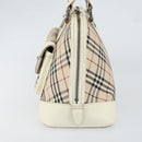 BURBERRY Nova Check Hand Bag Canvas Beige Auth yk19515-4