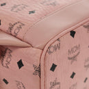 MCM Vicetos Logogram Backpack PVC Leather Pink Gold Auth yk19517A-15