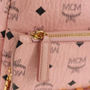 MCM Vicetos Logogram Backpack PVC Leather Pink Gold Auth yk19517A-20