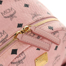MCM Vicetos Logogram Backpack PVC Leather Pink Gold Auth yk19517A-25