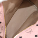MCM Vicetos Logogram Backpack PVC Leather Pink Gold Auth yk19517A-27