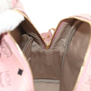 MCM Vicetos Logogram Backpack PVC Leather Pink Gold Auth yk19517A-29