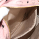 MCM Vicetos Logogram Backpack PVC Leather Pink Gold Auth yk19517A-30