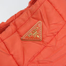 PRADA Shoulder Bag Nylon Orange Gold Auth yk19518-15
