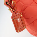 PRADA Shoulder Bag Nylon Orange Gold Auth yk19518-16