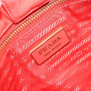 PRADA Shoulder Bag Nylon Orange Gold Auth yk19518-17