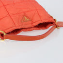 PRADA Shoulder Bag Nylon Orange Gold Auth yk19518-7