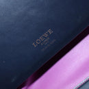 LOEWE Anagram Tote Bag Leather Navy Gold Auth yk19519-18