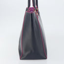 LOEWE Anagram Tote Bag Leather Navy Gold Auth yk19519-3