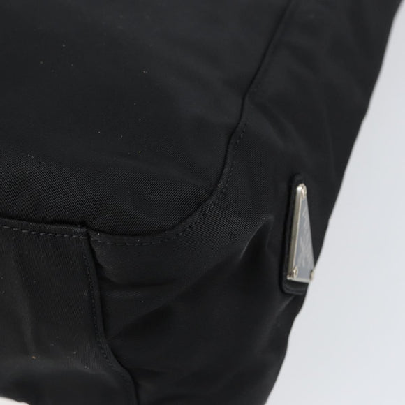 PRADA Shoulder Bag Nylon Black Silver Auth yk19522