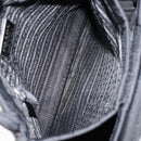 PRADA Shoulder Bag Nylon Black Silver Auth yk19522-11