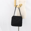 PRADA Shoulder Bag Nylon Black Silver Auth yk19522-23