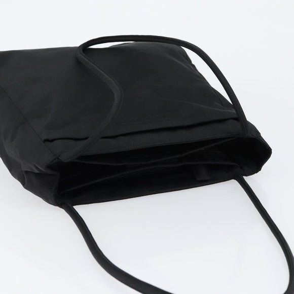 PRADA Shoulder Bag Nylon Black Silver Auth yk19522