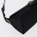 Jimmy Choo Turita Chain Shoulder Bag Satin Black Silver Auth yk19524-9