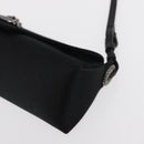 Jimmy Choo Turita Chain Shoulder Bag Satin Black Silver Auth yk19524-14