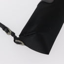 Jimmy Choo Turita Chain Shoulder Bag Satin Black Silver Auth yk19524-15