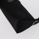 Jimmy Choo Turita Chain Shoulder Bag Satin Black Silver Auth yk19524-16