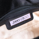 Jimmy Choo Turita Chain Shoulder Bag Satin Black Silver Auth yk19524-10