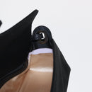 Jimmy Choo Turita Chain Shoulder Bag Satin Black Silver Auth yk19524-18