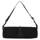 Jimmy Choo Turita Chain Shoulder Bag Satin Black Silver Auth yk19524-2