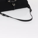 Jimmy Choo Turita Chain Shoulder Bag Satin Black Silver Auth yk19524-7