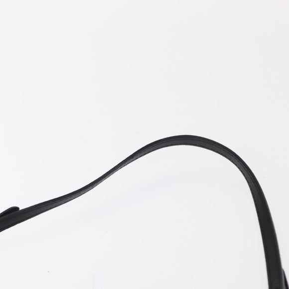 Jimmy Choo Turita Chain Shoulder Bag Satin Black Silver Auth yk19524