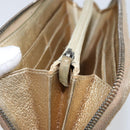 CHANEL 2.55 Matelasse Long Wallet Lamb Skin Gold CC Auth yk19525-21