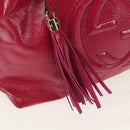 GUCCI Chain Soho Shoulder Bag Patent leather Pink Gold 308982 Auth yk19530V-14