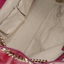 GUCCI Chain Soho Shoulder Bag Patent leather Pink Gold 308982 Auth yk19530V-17