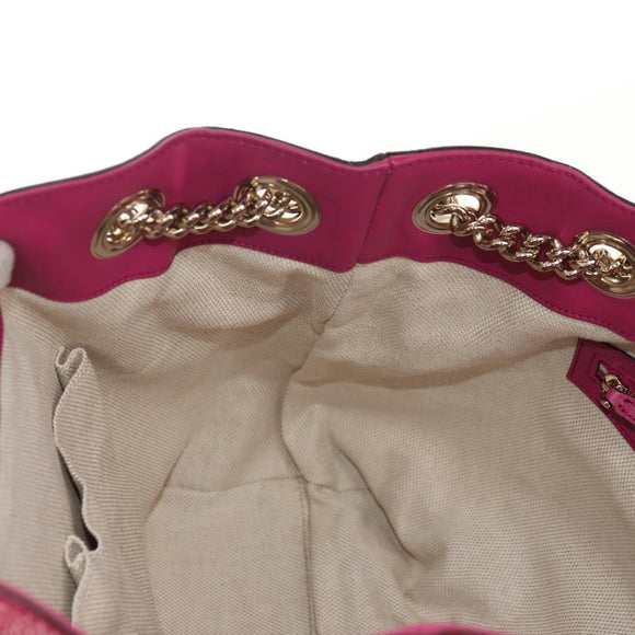 GUCCI Chain Soho Shoulder Bag Patent leather Pink Gold 308982 Auth yk19530V