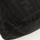 FENDI Zucca Canvas Mamma Baguette Shoulder Bag Black Silver Auth yk19531V-11