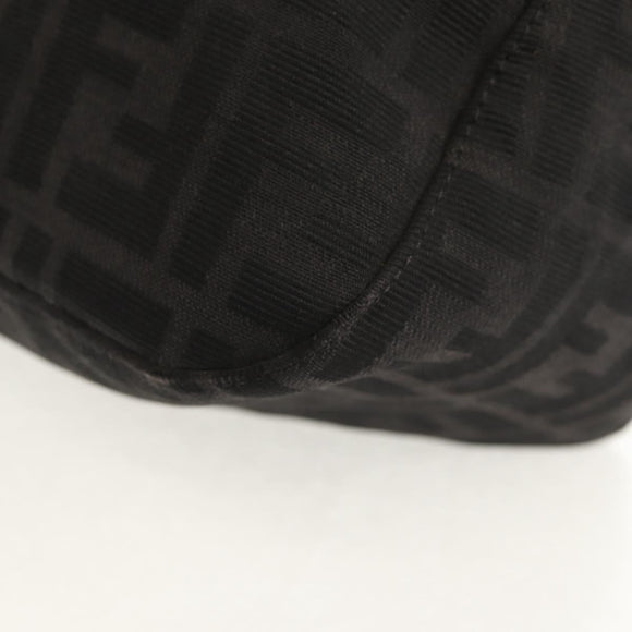 FENDI Zucca Canvas Mamma Baguette Shoulder Bag Black Silver Auth yk19531V