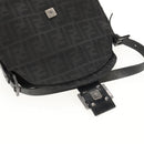 FENDI Zucca Canvas Mamma Baguette Shoulder Bag Black Silver Auth yk19531V-16