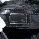 FENDI Zucca Canvas Mamma Baguette Shoulder Bag Black Silver Auth yk19531V-18